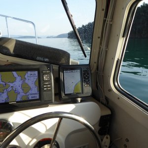 Flat calm through Upright channel and into East Sound