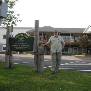 Harper at town dock in Spencerport