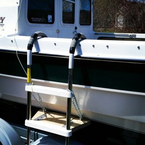 Swim ladder at gunnel