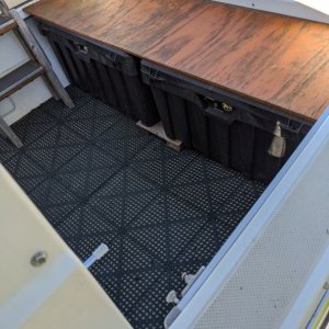 Cockpit seat/storage boxes
