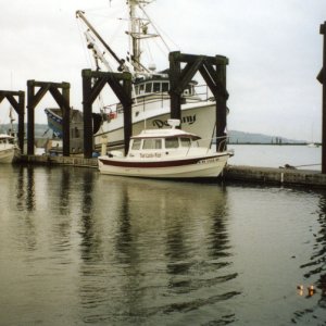 (Ruth & Joe) At the Everett dock: Two Lucky Fish, Anita Marie and Anna Leigh