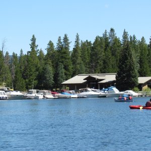 Signal Bay Marina down near the dam of Jackson Lake