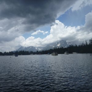 Afternoon thunderstorm on Jackson Lake Grand Teton N.P. August 2011