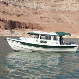 This boat gets the award for greatest distance traveled.   OB Joyful is from North Pole, Alaska.   The owners have just retired, and are moving to Utah.