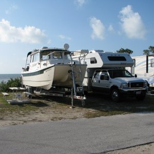 Ready to wash the boat, Knights Key.