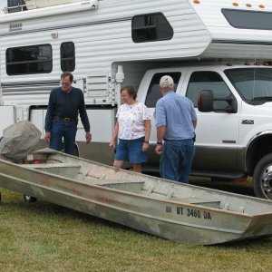 Outfitting our flats boat