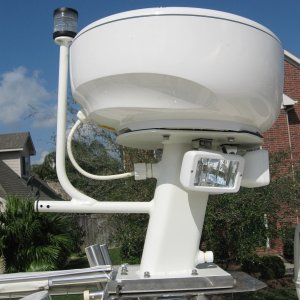 Radar mount with docking lights