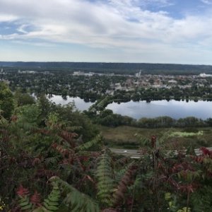 Panoramic photo of Winona from the Garvin Heights scenic overlook