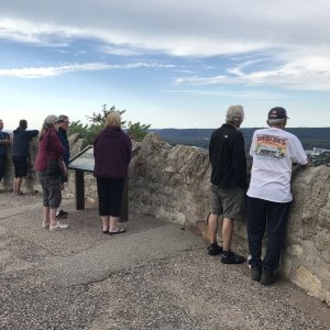 The group at Garvin Heights Scenic Overlook