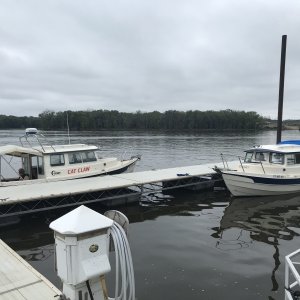 Docked at the Lansing Marina