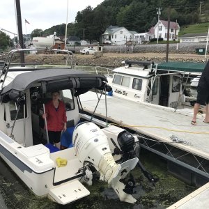 Docked at the Lansing Marina