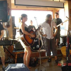 The band at the Dinghy Pub