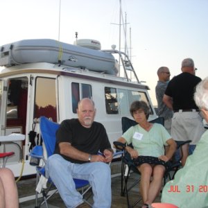 Visiting on the dock
