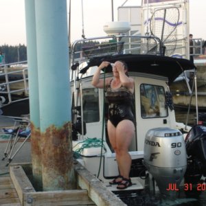 What a way to take a cold shower on a hot day.