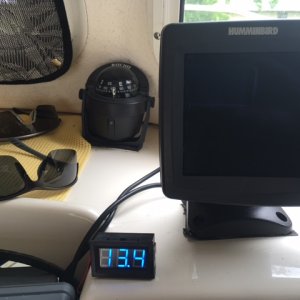 Media 'For two bucks and change I can easily see my 12 volt battery status from the cockpit or dock' in album 'Tomcat certified towing weight of boat and trailer at 9300lbs. Does not include tongue weight which at 10% would be around 10,200 lbs total'