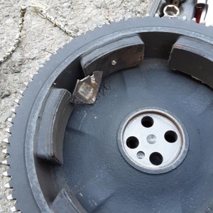 got a used flywheel from sportcraft for $120 cash.  I was surprised to hear that this is a common occurance with these hondas
