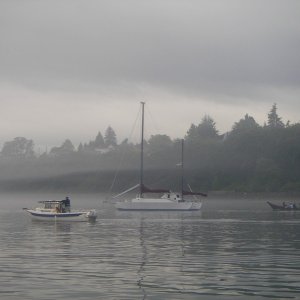 C-Dory support boat for the 2007 Canoe Journey, leaving Port Angeles