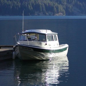 Captain's Choice docked at Refrigerator Harbor on Lake Chelan