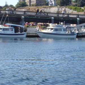 BLUE C & TRAVELER at the 
dock in Port Townsend