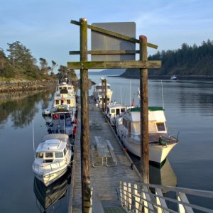 Grabbed the last spot at the dock, just before low tide, only a couple of feet deep, perhaps the only reason it was still available. Guy helping me dock was worried I was going to run aground, LOL!