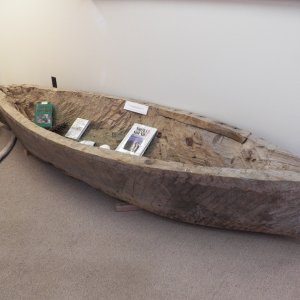 The Tahsis museum had this cedar log "canoe" that had been found on the beach.