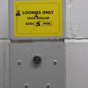 That's $1 per person and the bathroom heater comes on at the same time.  What a bargain.