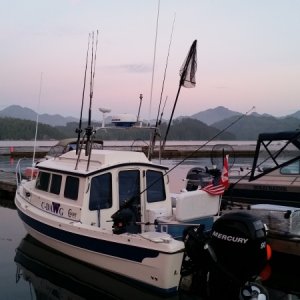 C-Dawg prepared to do battle from Critter Cove in Nootka Sound