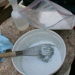 making your own putty - use glass bead with resin mon =D