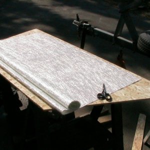 it was heavy glass mat for the large panel areas