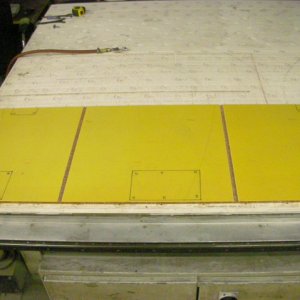 transom box cut out, ready to fold