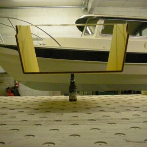 right now the whole thing only wieghs maybe 2 pounds, after fairing and glassing and paint it will probly wiegh around 13 pounds, much less than the one i cut out