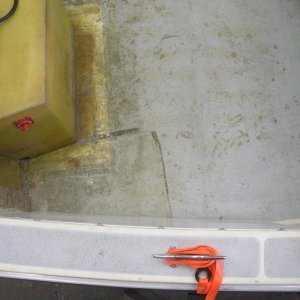 Media 'this view shows how the tanks hide up under the side, maximizing deck space, this with the smaller transom box makes for a really big back deck' in album 'a pretty girl in an ugly dress, cant wait to clean her up...'