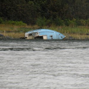 Derelict sailboat on Admiralty Island