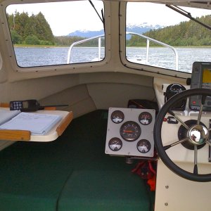 Media 'View from helm heading out.' in album 'Approaching Oliver Inlet'