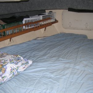 V-Berth with shelves