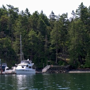 Prevost Harbor dock. Still room for several more boats.