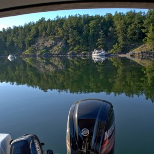 It remained dead calm all night
