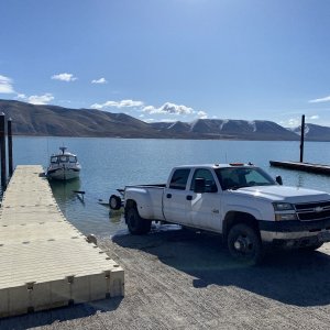 Media 'Bear Lake, Idaho North Beach launch.  Bear Lake is 15 miles from our home in a direct line & 6000 feet elevation.' in album '1st run of season with new chart plotter, raymarine ev 150 auto pilot, Radar & Honda nema 2000 data gauges.  Extremely pleased with the auto pilot.'