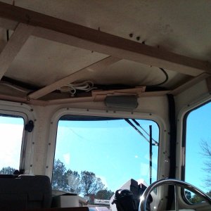 Luan template for overhead storage.stereo.radio