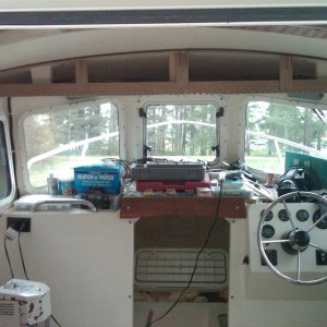 Luan template for front hinged panel of overhead