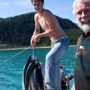 Media '(C-Biscuit) A stringer full of Silvers' in album '(C-Biscuit) A nice 45 lb halibut'