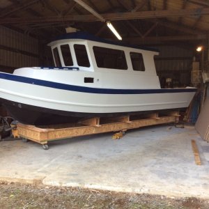 Media 'Tolman Skiff Jumbo 25 foot, exterior paint complete' in album 'Tolman Skiff Jumbo 25 foot, exterior paint complete'