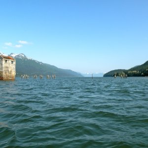 Media 'Treadwell Mine pump house ruins still stand on Sandy Beach' in album 'Cachita ready to launch from Douglas Harbor'