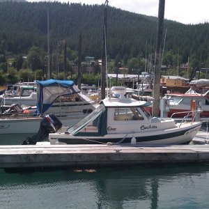 Cachita berthed at Douglas Harbor for July 4th weekend