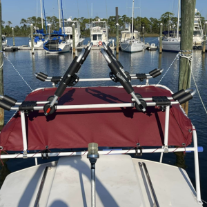Made crossbars for over the soft top and added some fold down paddleboard/kayak racks.