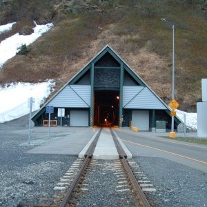 (AK Angler) Whittier side of the Anton Anderson Memorial Tunnel