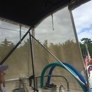 Looking out through 90% shade cloth