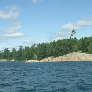Media 'Typical granite island, Whalesback Channel, North of Manitoulin Island.' in album 'Launch ramp, Spanish Municipal Marina, Spanish, Ontario, Canada'