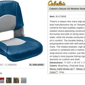 Cabelas seat upgrade