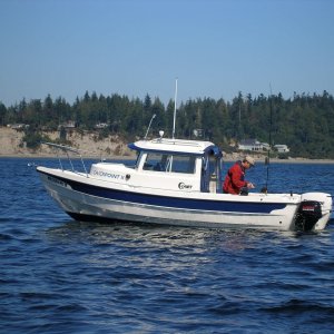 Jeff Head salmon fishing.  Photo courtesy of C-Fisher.